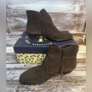 Think! Dark Brown Ankle Boots